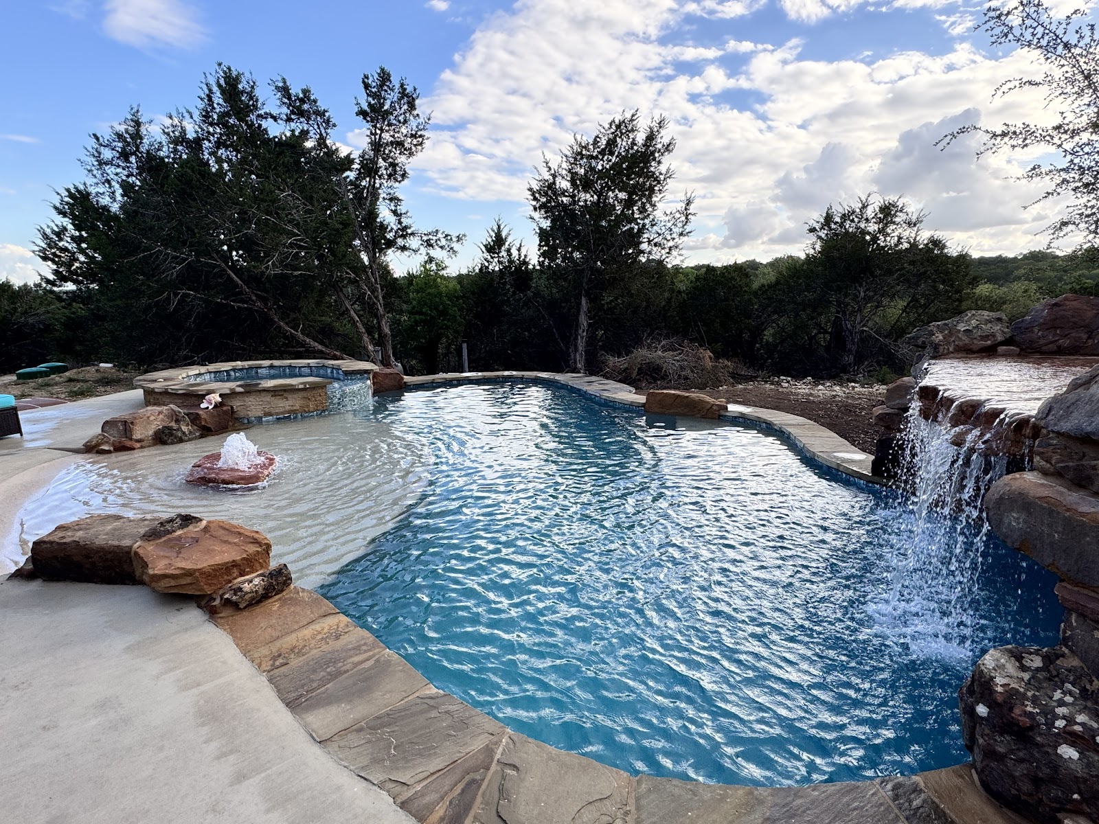 Pool, Waterfall & Gazebo Oasis